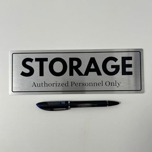 Storage Sign - 3x9 Inch - Aluminum - Stock Room and Supply Closet - Image 5