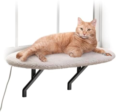 K&H Cat Window Perch, Heated Kitty Sill, Safety Listed by KHPetProducts