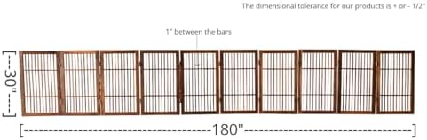 Urnporium Pet Dog Gate Freestanding, Strong Durable Folding Wooden Fence - Image 3