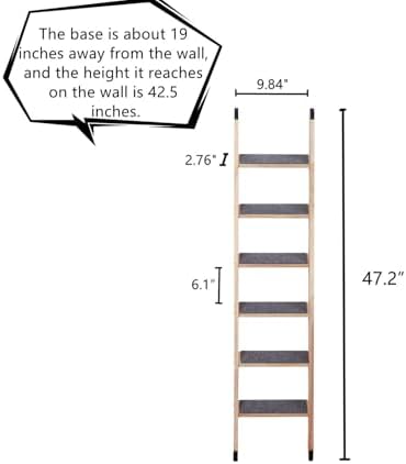 SHENGOCASE Solid Wood Wall Leaning Cat Ladder - Image 5