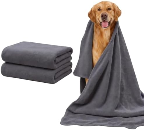 2 Pcs Microfiber Dog Towels for Drying Dogs Large, 55 X 27 Inch by Unknown