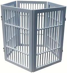 Urnporium Pet Dog Gate Freestanding, Strong Durable Folding Wooden Fence - Image 5