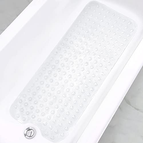 Bathtub and Shower Mats, Extra Long Non-Slip Bath Tub Mat 39 x 16 Inch by Linoows