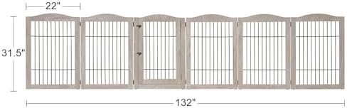 unipaws 132" Extra Wide Dog Gate and Pet Playpen - Image 6