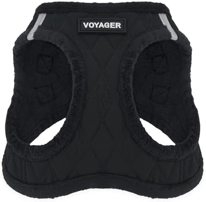 Voyager Step-in Plush Dog Vest Harness -Black Plush by BestPetSuppliesLLC