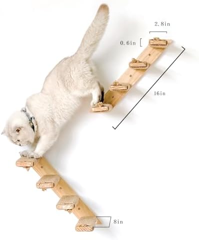 2 Pack 4 Steps Cat Wall Shelves and Stairs - Image 3