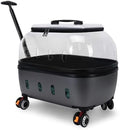 Cat Carrier with Wheels, Transparent Rolling Hard Shell Pet Carrier, Rolling by Unknown