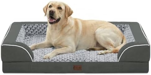 Orthopedic Dog Bed for Extra Large Dogs, Dark Grey by CasaPaw