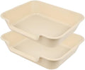 Extra Large Low Entry ABS Cat Litter Box, 2 Pack by Ying+Tutu