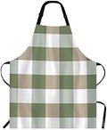 Gingham Plaid Kitchen Apron Bib Apron by Beabes