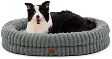 ChiXnuggle Orthopedic Dog Bed, Washable Cover, Faux Fur Bolster Pet Couch by SnuggleUpPawsDown