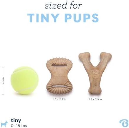 Benebone Puppy 2-Pack Dental/Wishbone Dog Chew Toys, Real Chicken - Image 4