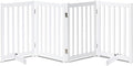 LZRS Wooden Free Standing Dog Gate 80" W x 30" H, Foldable Solid Hardwood Pet by LZRSPET