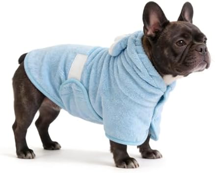Pet Bathrobe for Dog Cat Absorbent Quick Drying Hooded Bath Towel - Image 2