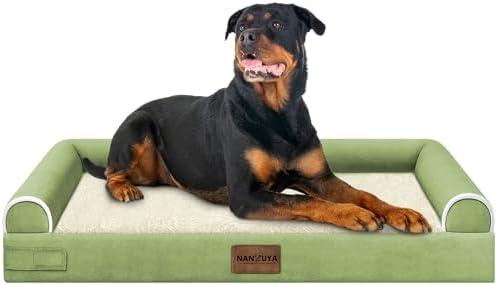 NANUYA Orthopedic Dog Bed for XX-Large Dogs, 44 x 34 Inch, Grass Green by Nanuya