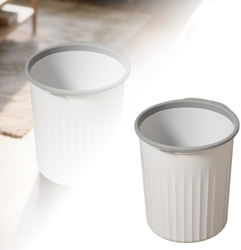 Bathroom Garbage Can, Lightweight Durable Striped Garbage Cans - Image 3