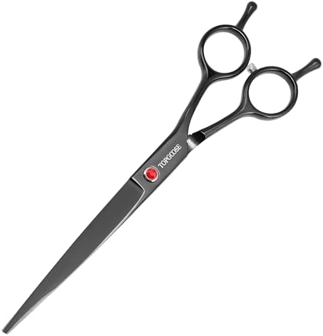 7.5'' Dog Straight Scissors for Grooming 440C Stainless Steel Professional Pet by TOPGOOSE