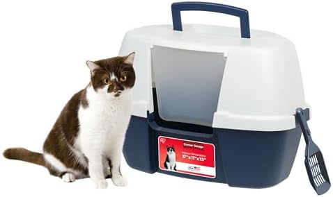 IRIS USA Large Corner Cat Litter Box, Space Saver by IRISUSA