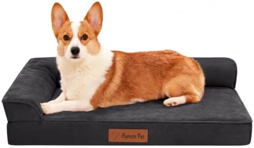 Rainmr Microsuede Dog Bed for Small & Medium Dogs by RainmrBedding