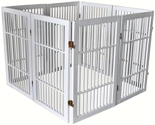 Urnporium Pet Dog Gate Freestanding, Strong Durable Folding Wooden Fence - Image 6