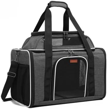 19" Large Pet Carrier for Cats & Small Dogs up to 25 lbs, Airline Approved by Youchee