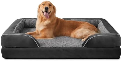 INVENHO Orthopedic Dog Beds Large Sized, XL Egg-Crate Foam Dog Couch by INVENHO