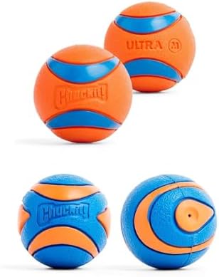 Chuckit! Ultra Ball Dog Fetch Toy, Medium 2.5in, 4 Pack by Chuckit