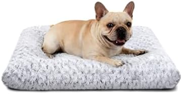 Dog Bed Medium Size, Plush Washable Pet Bed Mat, Dog Crate Bed 29"x21" Gray by Unknown