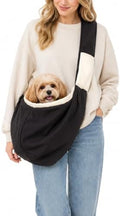Dog Sling Carrier for Small Dogs and Cats Up to 15 lbs, Hands Free Pet Carrier by GHOOI