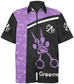 Custom Pet Grooming Smock, Personalized Dog Groomer Jacket - Image 3