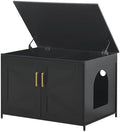unipaws Top Opening Cat Litter Box Enclosure Furniture, Flip Top Design by unipaws