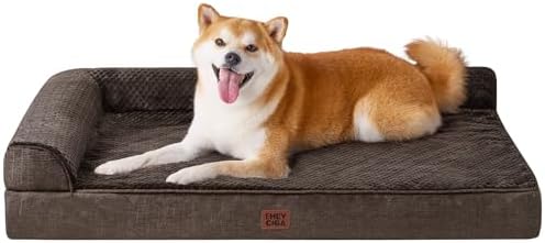EHEYCIGA Memory Foam Dog Bed Large Size Dogs, Orthopedic Dog Bed Large by EHEYCIGA