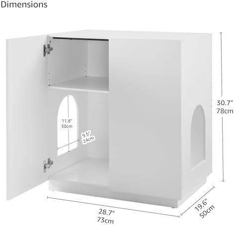 unipaws Tall Cat Litter Box Enclosure - Image 5