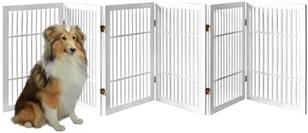 Urnporium Pet Dog Gate Freestanding, Strong Durable Folding Wooden Fence - Image 2