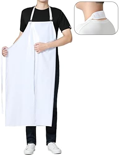 Unisex Waterproof Rubber Vinyl Apron Chemical Resistant Apron - Image 2