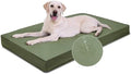 XL Dog Bed Waterproof Washable, Wipeable Leather Large Crate Pad 42" Green by Loveforfurrykids