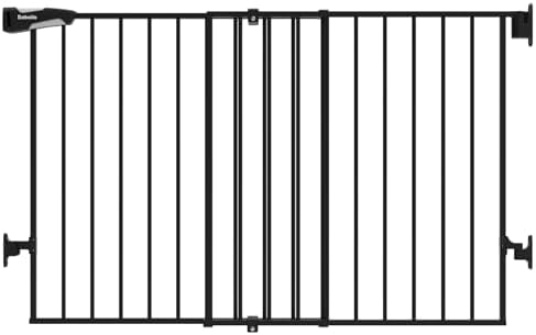 Babelio 31.5-55" No Bottom Bar Baby Gate Extra Wide, 2-in-1 Auto Close Dog Gate by BABELIO