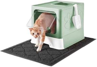 Medario Cat Litter Box with X-Large Litter Mat and Scoop by Medario