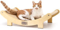 FUKUMARU Sisal Cat Scratcher Bed, Solid Wood Cat Hammock by FUKUMARU