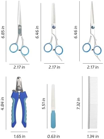 6-piece set of pet grooming scissors and nail clippers - Image 2