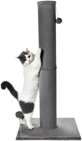 Cat Craft 41" Tall Short Plush Cat Scratching Post by CatCraft
