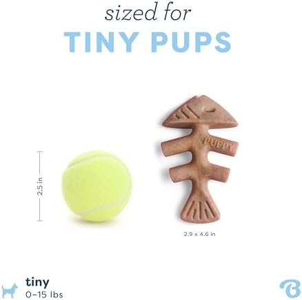 Benebone Puppy Fishbone Dog Chew Toys, Softer - Image 4