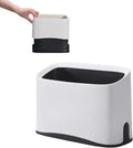 White Cat Litter Scoop Holder, Mini Trash Can by QPOIBSD