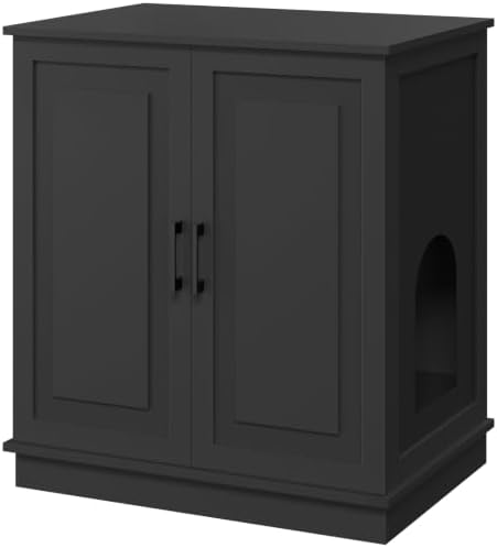 MAHANCRIS Large Cat Litter Box Enclosure, Tall Hidden Litter Box Furniture by MAHANCRIS