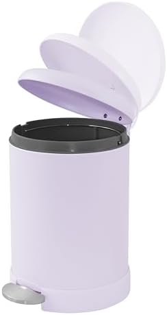 Glad Small Trash Can, 1.2 Gallon | Round Stainless Steel Garbage Bin - Image 4