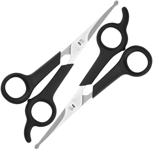 Pet Grooming Scissors Set for Body & Facial Trimming, Durable Stainless Steel by Unknown
