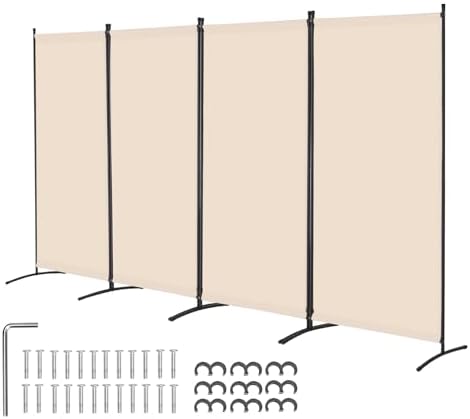 VEVOR Room Divider, 4 Panel Room Divider, Folding Privacy Screen and Portable by VEVOR