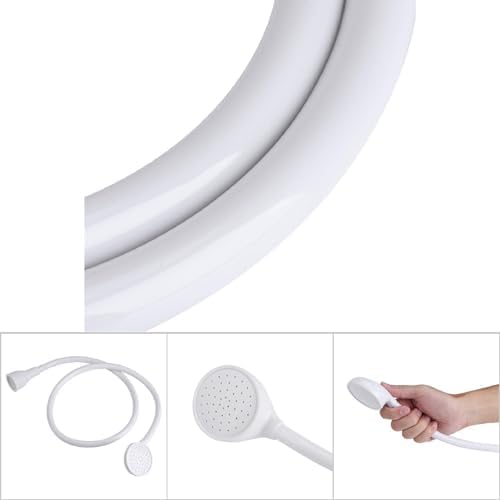 Sink Spray Rubber Hose, Portable Pet Shower Spray Head Hose Push on Bath Tub - Image 2