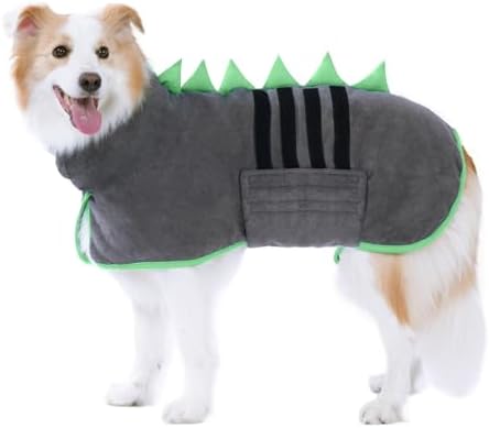 Super Absorbent Dog Bathrobe, Fast-Drying Robe by HezzLuv