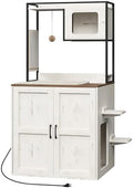 HOOBRO Cat Automatic Litter Box Enclosure Furniture, 30.5" L x 26.8" W x 61" H by HOOBRO